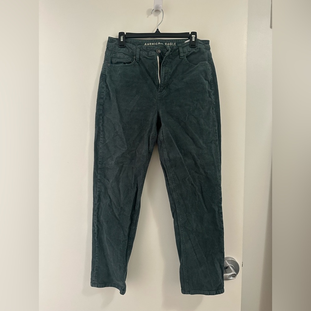 American Eagle Corduroy Green Jeans